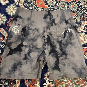 Darc Sport Gray Tie-Dye Athletic Shorts